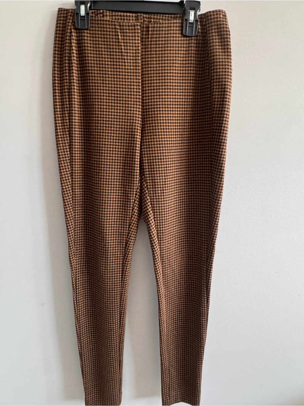 J.Jill Ponte Leggings Size Small Brown Black Houndstooth Pull On Pants